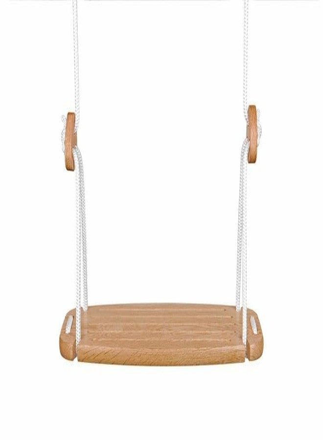 Glenoxzone Large Wooden Kids Swing Set | Durable Outdoor & Indoor Playground Swing with Rope and Handles, Safe for Children Ages 3-10, Sturdy Natural Wood Seat (52 x 21 x 1.8 cm) - Image 1